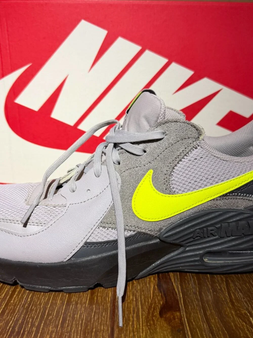 Nike Air Max Excee Atmosphere Grey Neon Yellow Men’s Size 14 - Picture 3 of 8